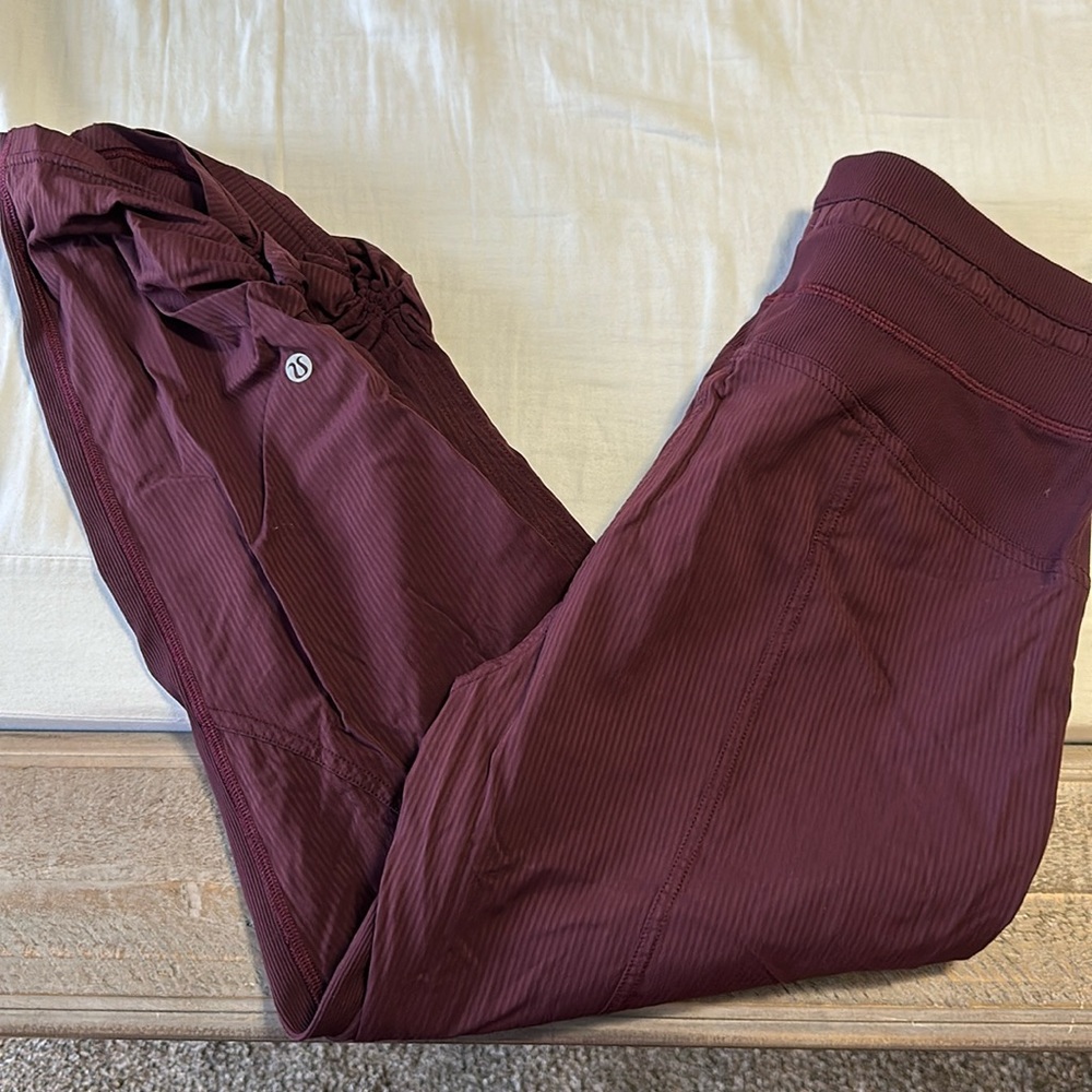 Lululemon Burgundy Dance Studio Mid-Rise Crop Pant